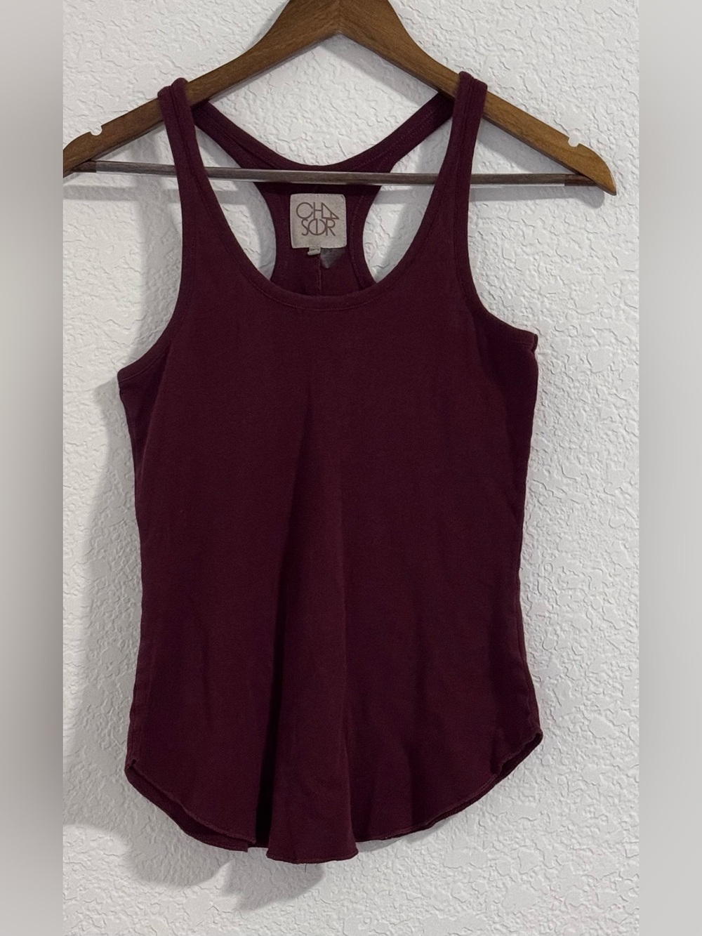 Chaser Women's Wine Racerback Tank Top